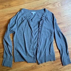 Gray Long Sleeve Cardigan